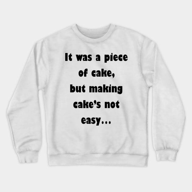 Barenaked Ladies - Piece Of Cake (dark text) Crewneck Sweatshirt by lyricalshirts